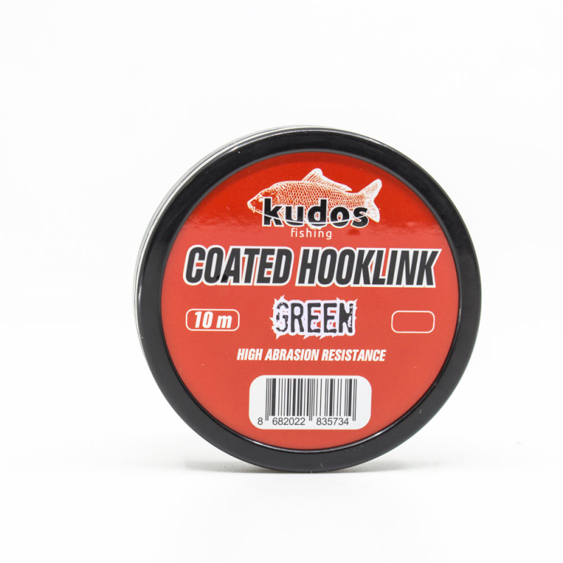 Kudos Coated Hooklink Green 10m 25 Lb. - 1