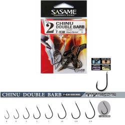 Sasame F-838 Chinu Double Barb Black Nickel İğne - 1