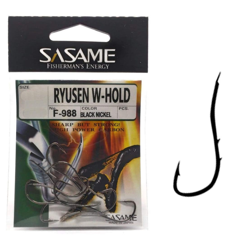 Sasame Ryusen W-Hold Black F-988 Serisi Olta İğnesi - 1